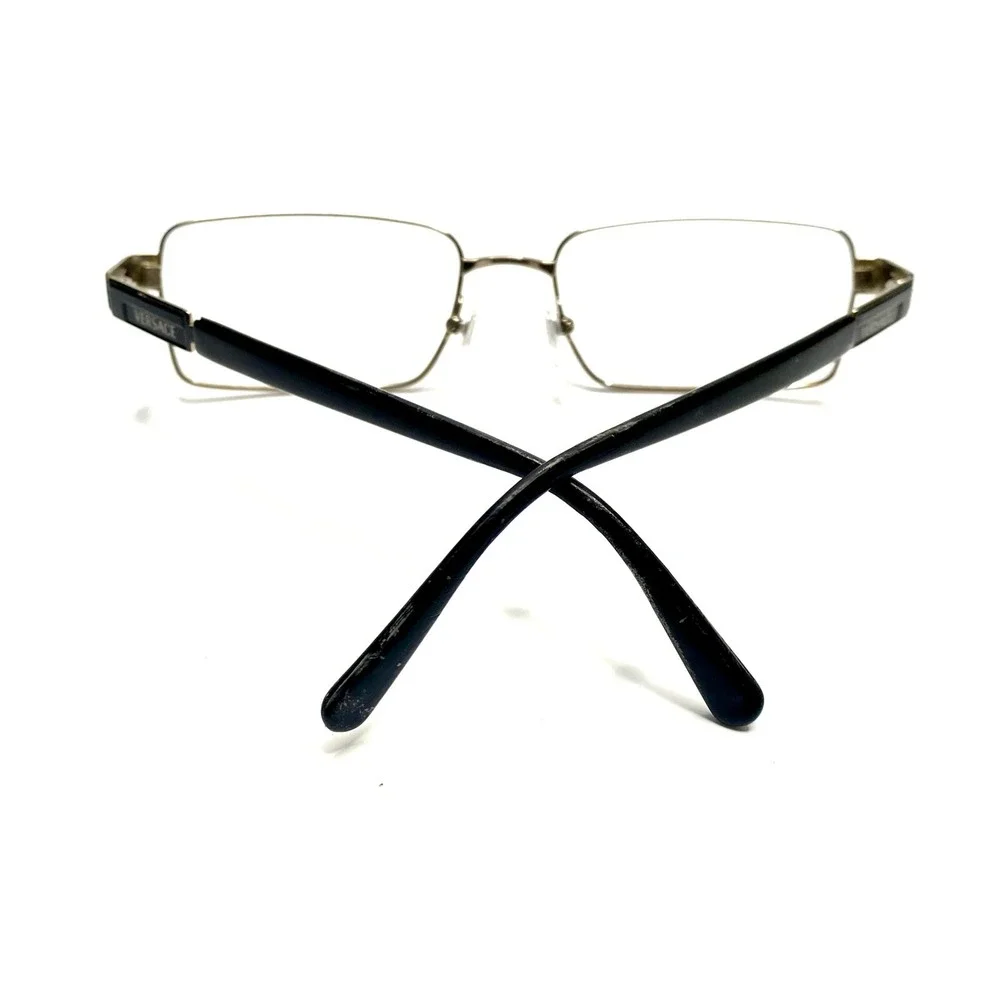 Versace Black Silver Ombre Metal Rectangular Glasses MOD 54 17 135